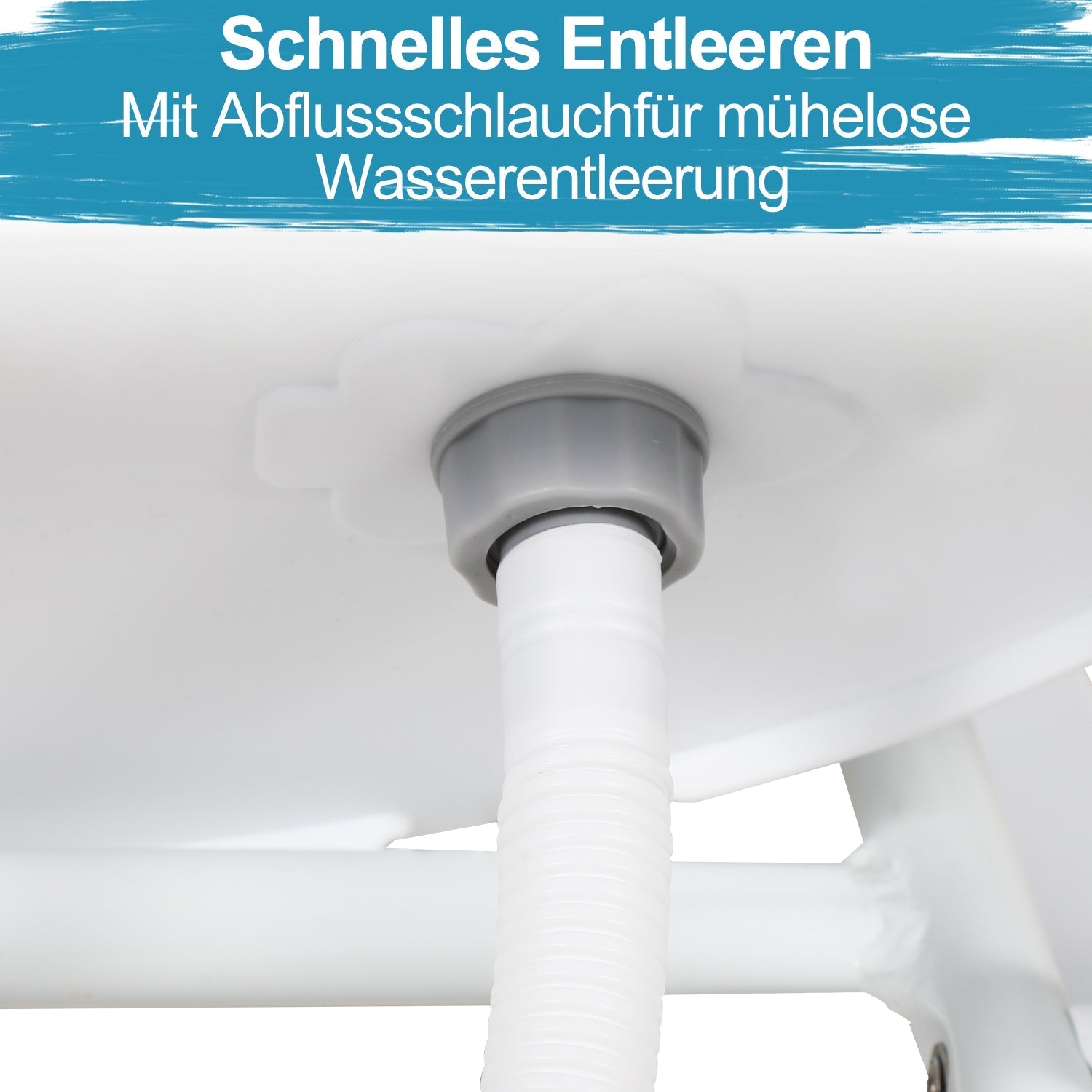 Jopassy faltbare Babybadewanne 85 x 47 x 21 cm mit Gestell und Badematte