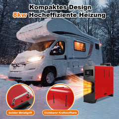 Jopassy Dieselheizung 8kW 12V mit Bluetooth LCD Fernbedienung 5L Tank für Fahrzeuge
