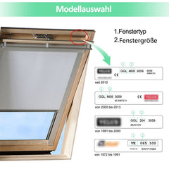 Jopassy Verdunkelungsrollo Thermo für Dachfenster