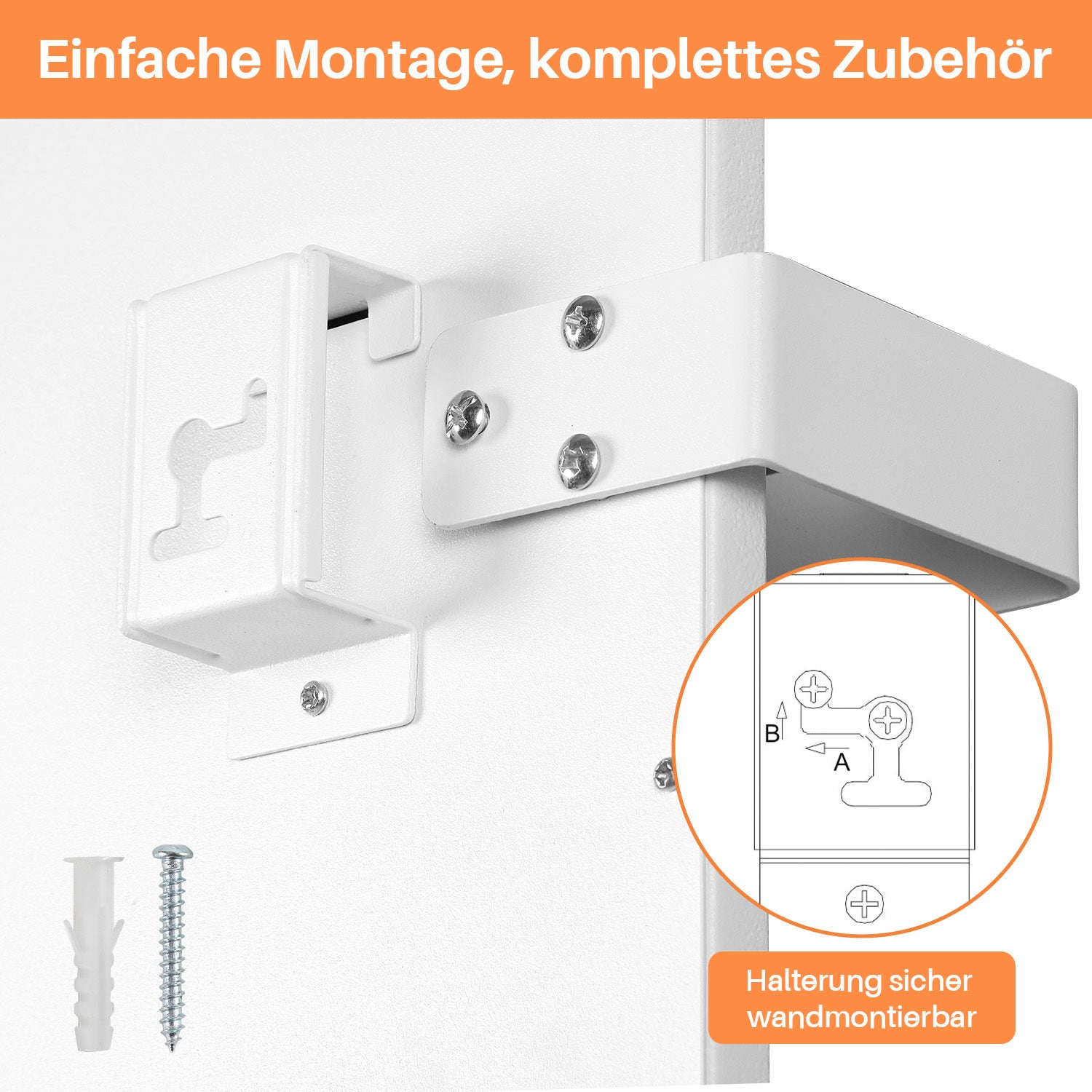 Jopassy Infrarotheizung 400/600W mit Thermostat Tuya App Fernbedienung und Handtuchhalter