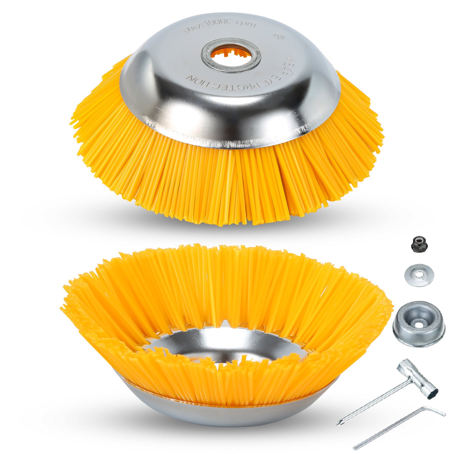 Jopassy Unkrautbürste 200 mm Nylon Drahtbürste für Freischneider