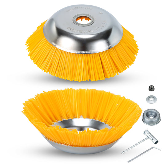Jopassy Unkrautbürste 200 mm Nylon Drahtbürste für Freischneider