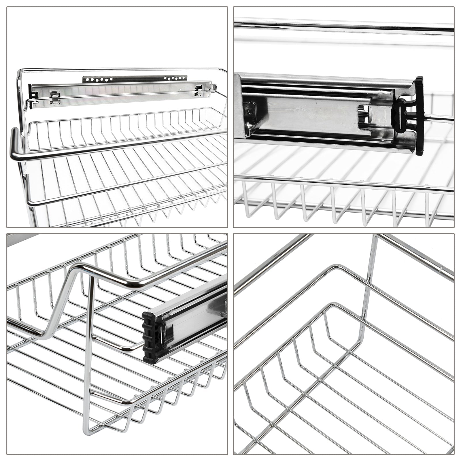 Jopassy Küchenschrank Auszug Korbauszug 30/40 50/60cm Teleskopschublade für Spülschrank