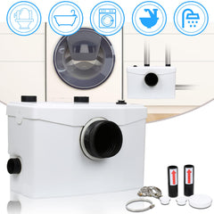 Jopassy Hebeanlage 700W 190 L/min mit 4 Zuläufen für Dusche Waschbecken und Waschmaschine