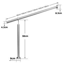 Jopassy Edelstahl Eingangsgeländer 80 bis 180 cm für Treppe