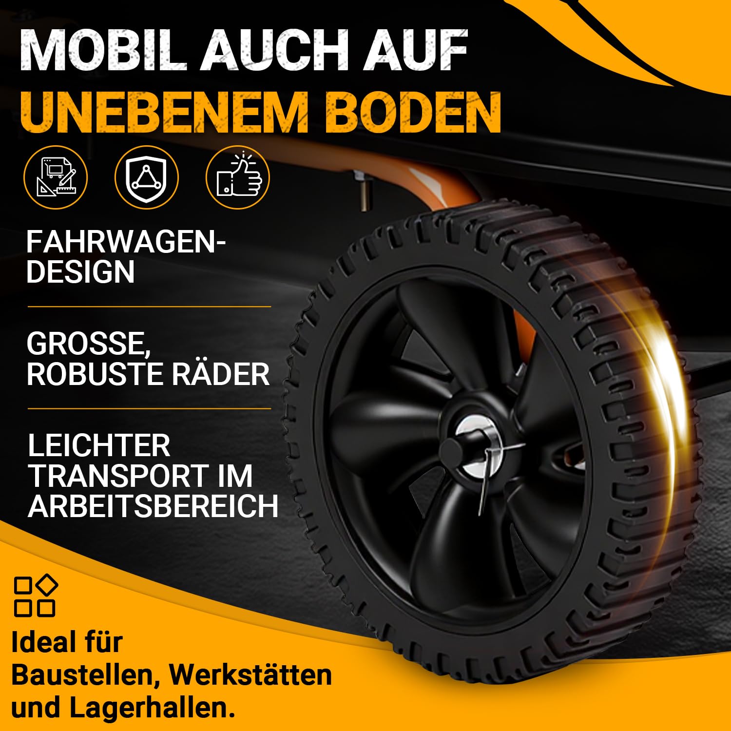 Jopassy Diesel Heizkanone 30 kW mit 38L Tank Thermostat Digitaldisplay und Rollen