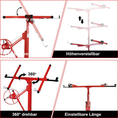 Jopassy Plattenheber klappbar 140-325 cm höhenverstellbar bis 68 kg für Trockenbau