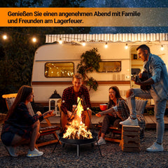 Jopassy Feuerschale Ø82,5 cm Feuerstelle Garten mit Griffen