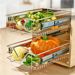 Jopassy Küchenschrank Auszug Korbauszug 30/40 50/60cm Teleskopschublade für Spülschrank