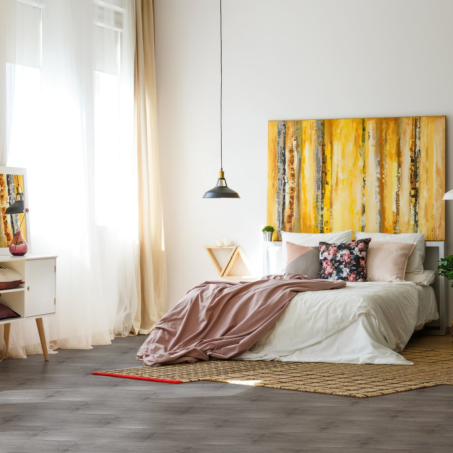 Jopassy PVC Bodenbelag selbstklebend 1,5 mm Vinylboden Holzoptik