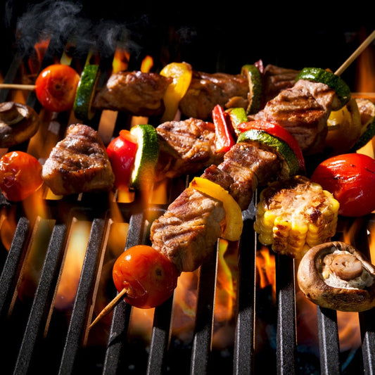 Jopassy Grillrost Gusseisen emailliert, rechteckiger Gussrost für Gasgrill und Holzkohlegrill