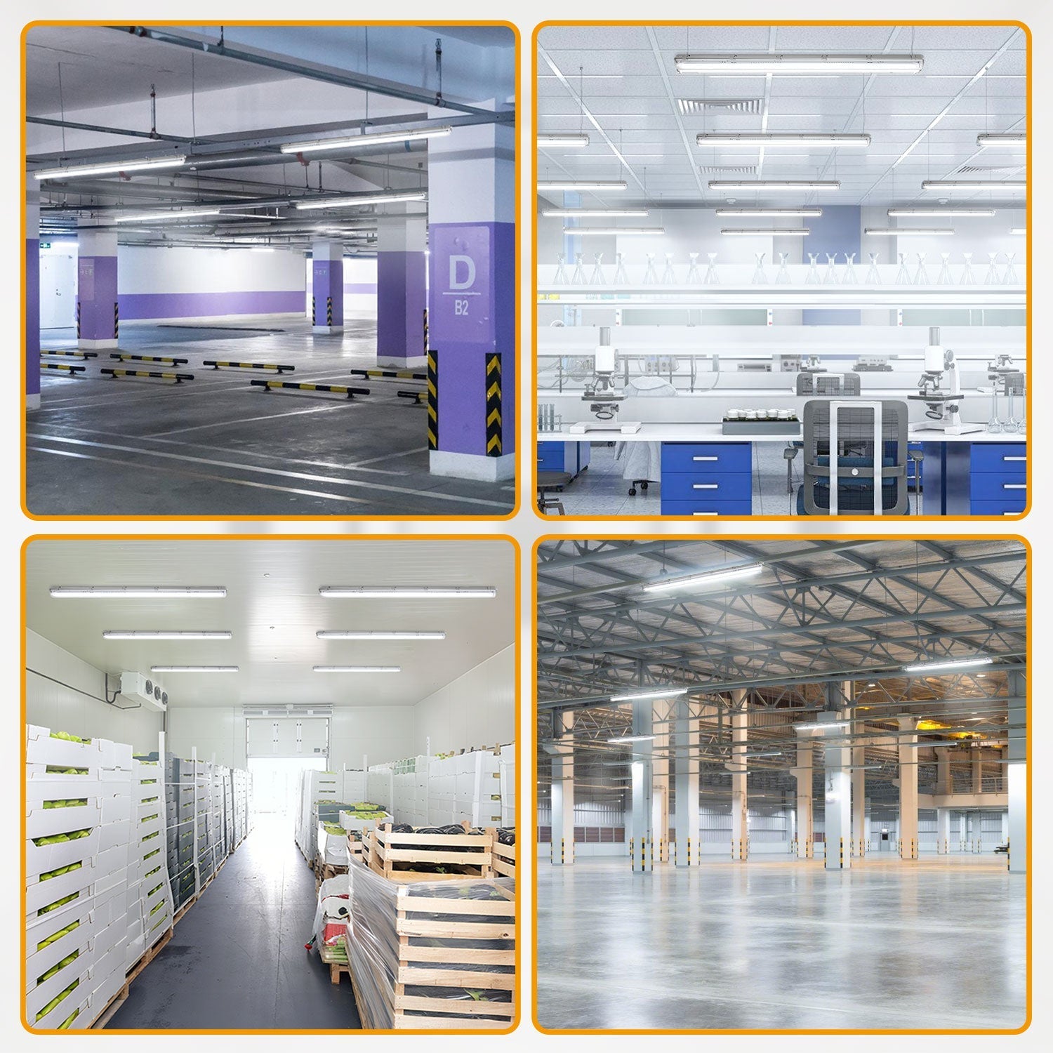 Jopassy LED Feuchtraumleuchte 120/150 cm IP65 für Garage und Werkstatt