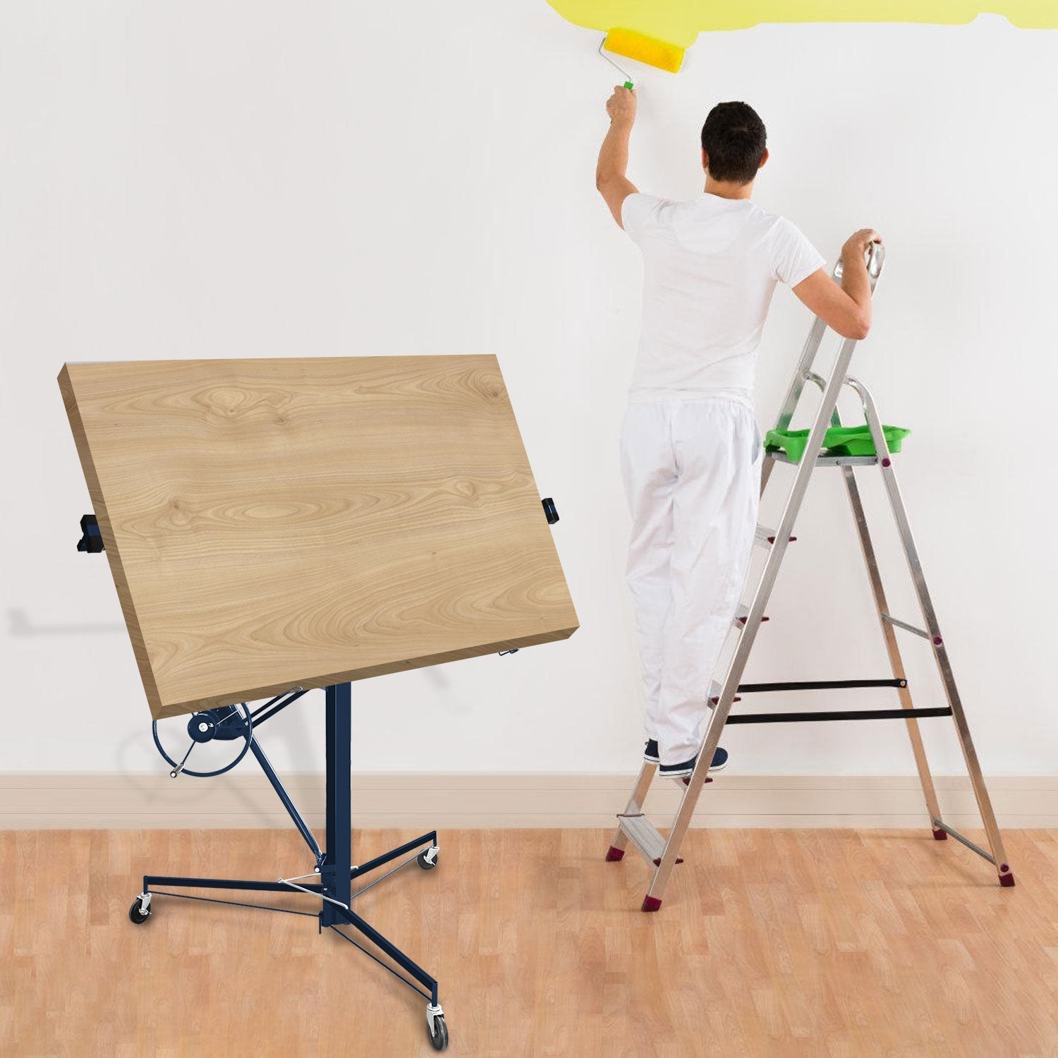 Jopassy Plattenheber klappbar 140-325 cm höhenverstellbar bis 68 kg für Trockenbau