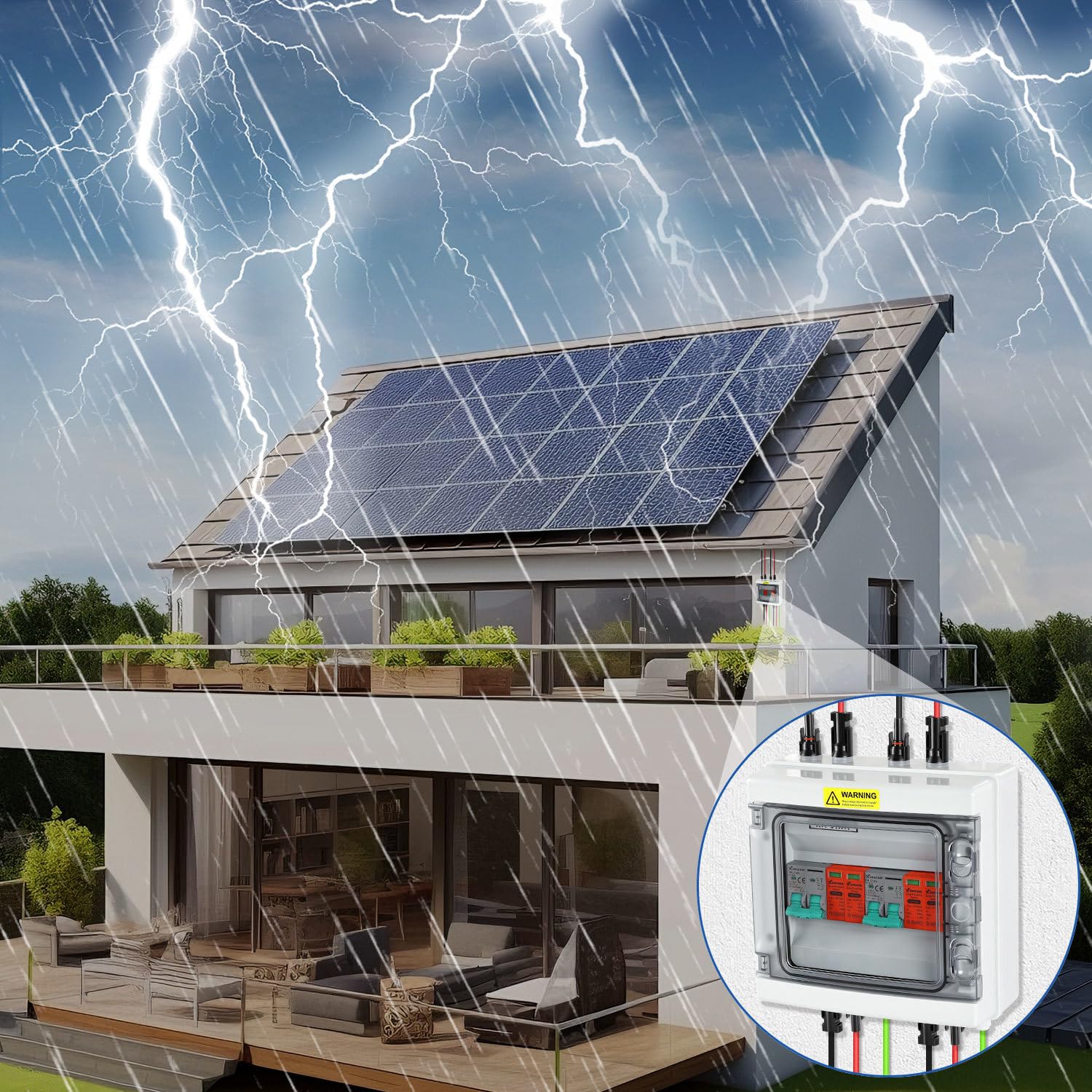 Jopassy PV Überspannungsschutz für 2 Strings DC 1000V 32A vorverdrahtet