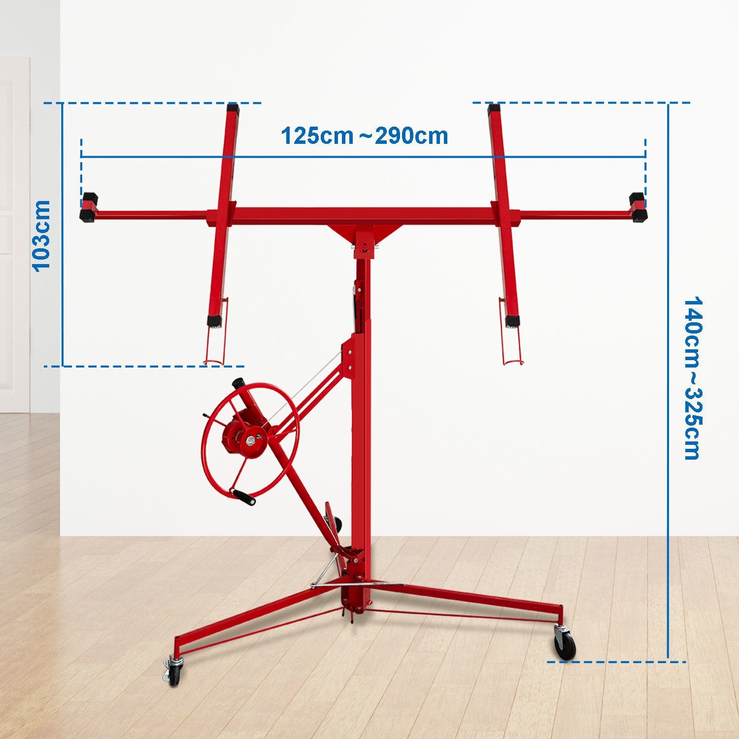 Jopassy Plattenheber klappbar 140-325 cm höhenverstellbar bis 68 kg für Trockenbau
