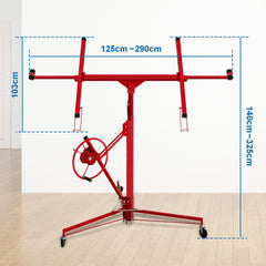 Jopassy Plattenheber klappbar 140-325 cm höhenverstellbar bis 68 kg für Trockenbau