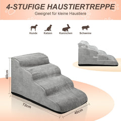 Jopassy Hundetreppe 3 oder 4 Stufen bis 18 kg rutschfest