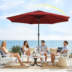 Jopassy Sonnenschirm 350 cm mit Kurbel UPF 50+ für Garten Terrasse und Balkon