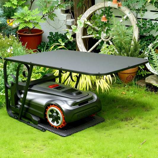 Jopassy Mähroboter Garage 43 × 56 × 82 cm mit Metallfüßen und UV-Schutz