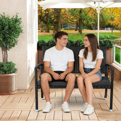 Jopassy Gartenbank Polyrattan 112 x 58 x 90 cm 2-Sitzer bis 227 kg