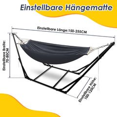 Jopassy Hängematte mit Gestell klappbar bis 150 kg für Garten Camping und Balkon