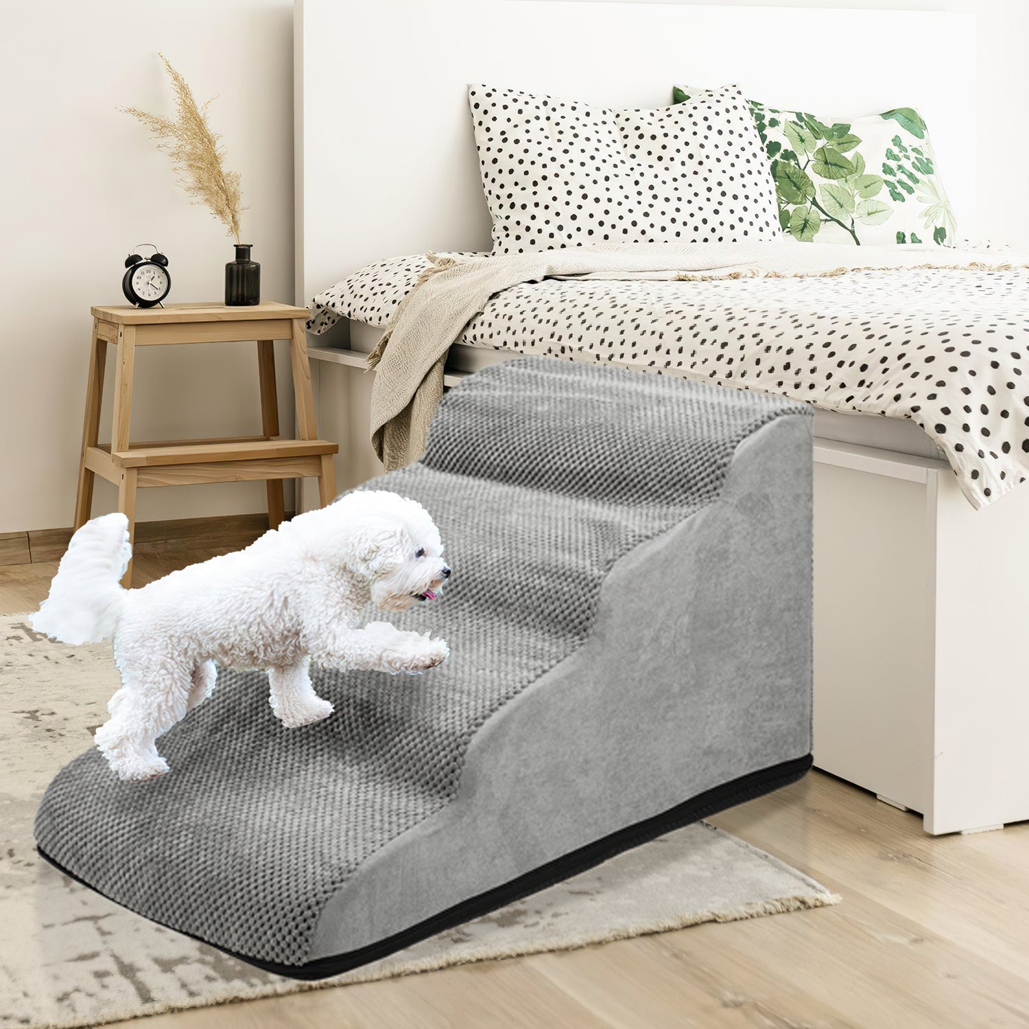 Jopassy Hundetreppe 3 oder 4 Stufen bis 18 kg rutschfest