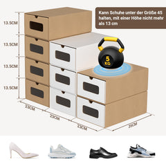 Jopassy Aufbewahrungsboxen 10er Set 33 x 30 x 35 cm mit Sichtfenster