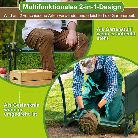 Jopassy Garten-Kniebank 4er Set, Kniehocker mit Werkzeugtaschen