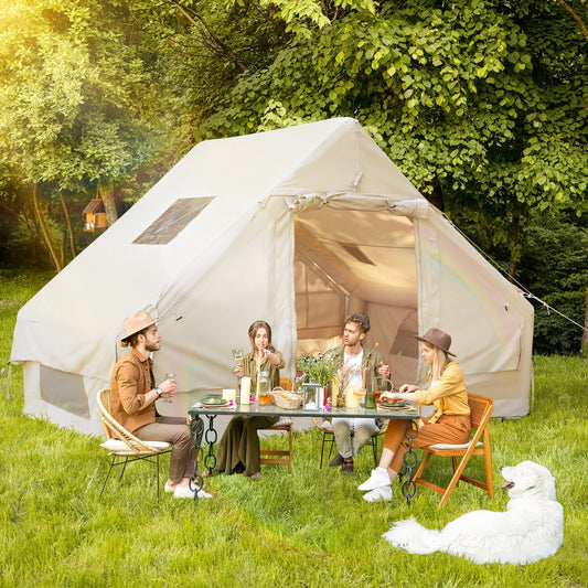 Jopassy Aufblasbares Campingzelt 6.3㎡ Luftzelt mit Dachfenster und Tragetasche