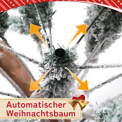 Jopassy Künstlicher Weihnachtsbaum 120/150/180 cm Schneebeflockt mit Metallständer