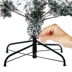 Jopassy Künstlicher Weihnachtsbaum 120/150/180 cm Schneebeflockt mit Metallständer