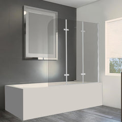 Jopassy Badewannenfaltwand aus 6 mm ESG Glas 180 Grad schwenkbar