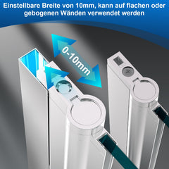 Jopassy Badewannenfaltwand aus 6 mm ESG Glas 180 Grad schwenkbar