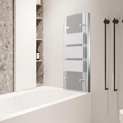 Jopassy Badewannenfaltwand aus 6 mm ESG Glas 180 Grad schwenkbar
