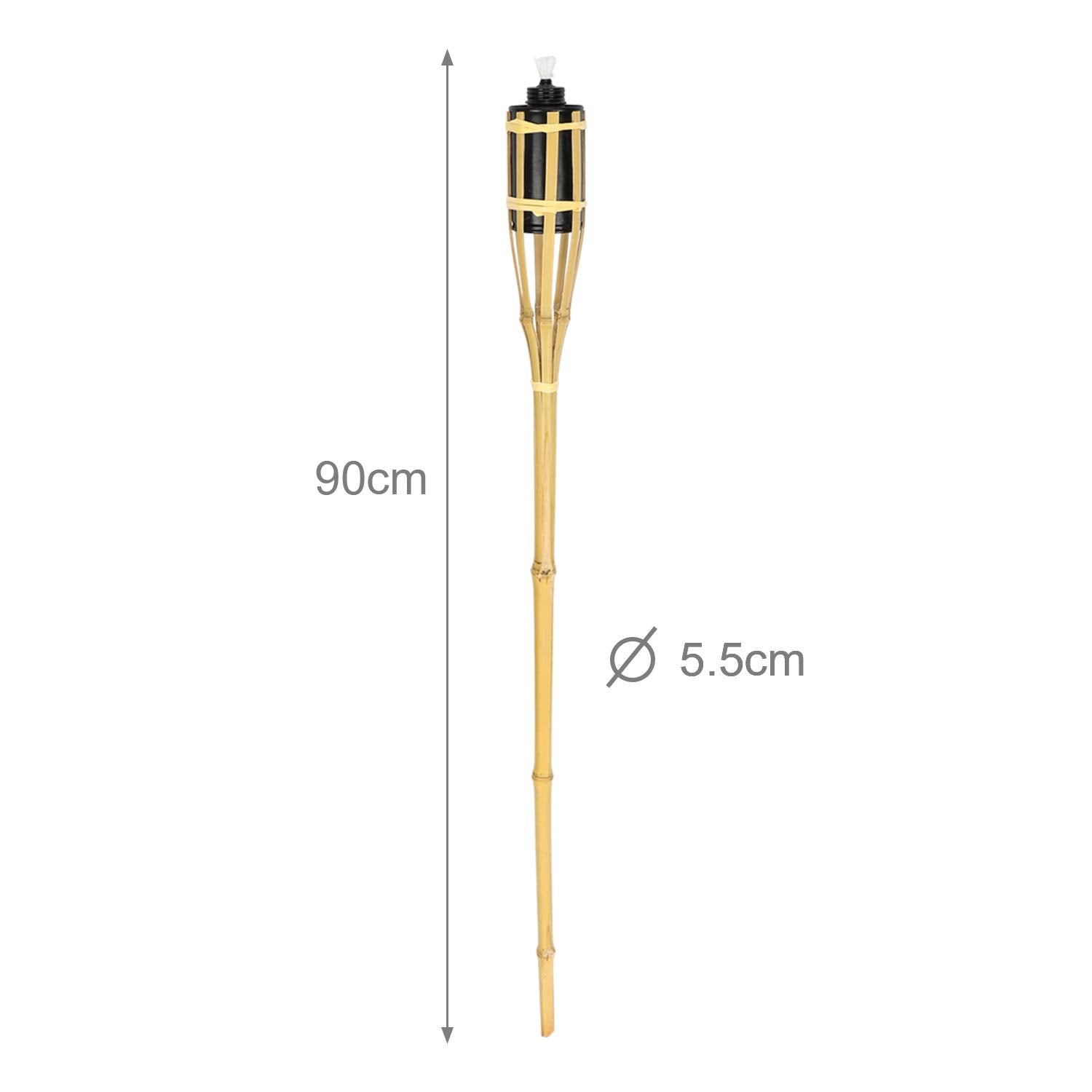 Jopassy Gartenfackeln 12er Set Bambus Ölfackeln 90 cm für Garten Party Camping