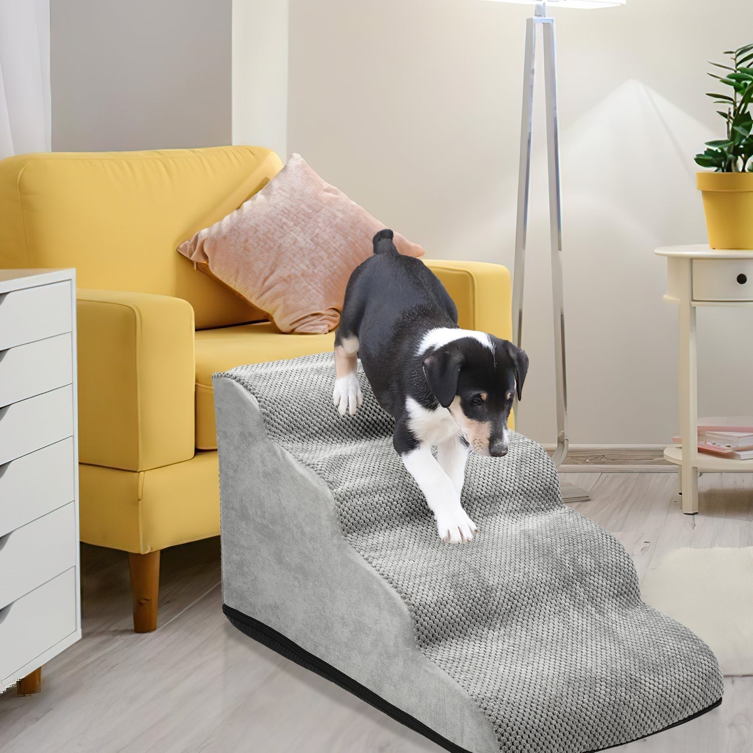 Jopassy Hundetreppe 3 oder 4 Stufen bis 18 kg rutschfest