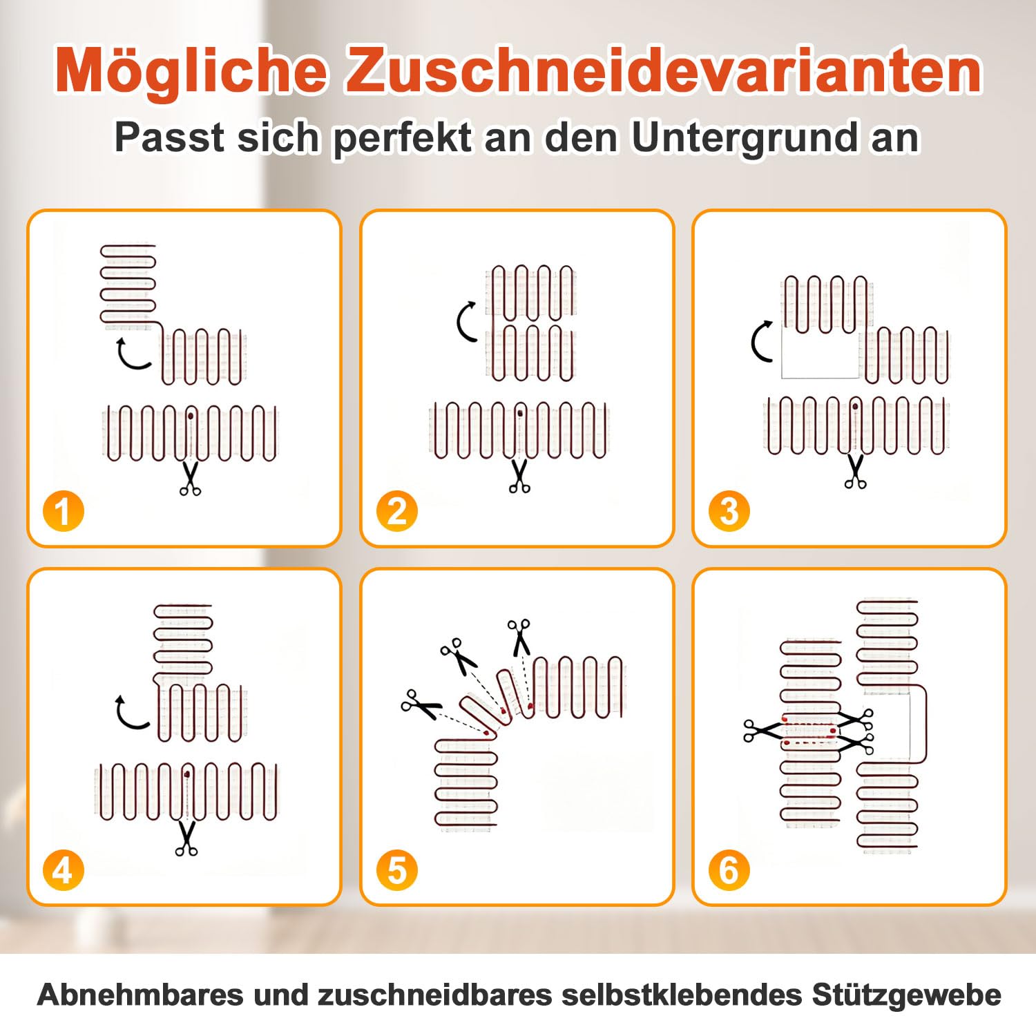 Jopassy Elektrische Fußbodenheizung 150 W/m² für 1–10 m² mit WLAN-Thermostat