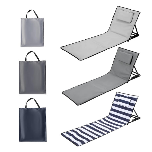 Jopassy Strandliege klappbar 158 cm mit Kissen und Tasche