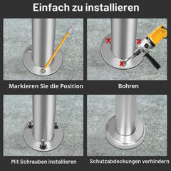 Jopassy Edelstahl Treppengeländer 80–180 cm für Innen und Außen