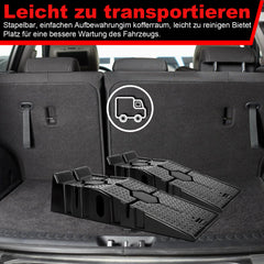 Jopassy Auffahrrampe Kunststoff Auto Rampe bis 2.5Tonnen 2er Set