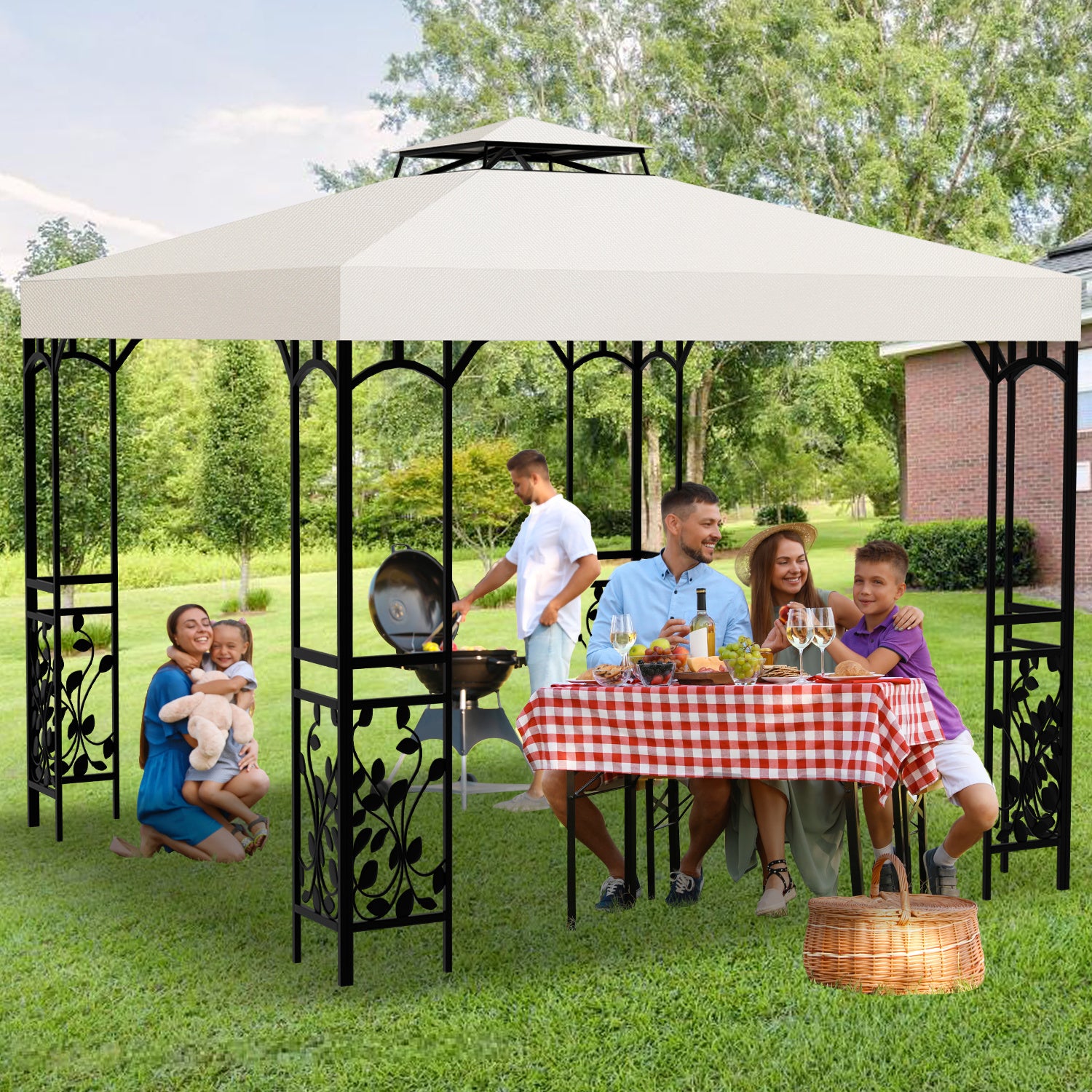 Jopassy Pavillon Ersatzdach 3 x 3 m mit Dachlüftung