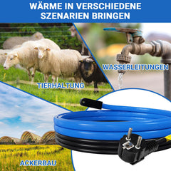 Jopassy Heizkabel mit Thermostat 2–18 m 17 W/m IP68 Frostschutz für Wasserleitung