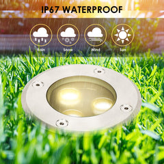 Jopassy LED Bodeneinbaustrahler Außen 3W IP67 Warmweiß für Garten Gehweg