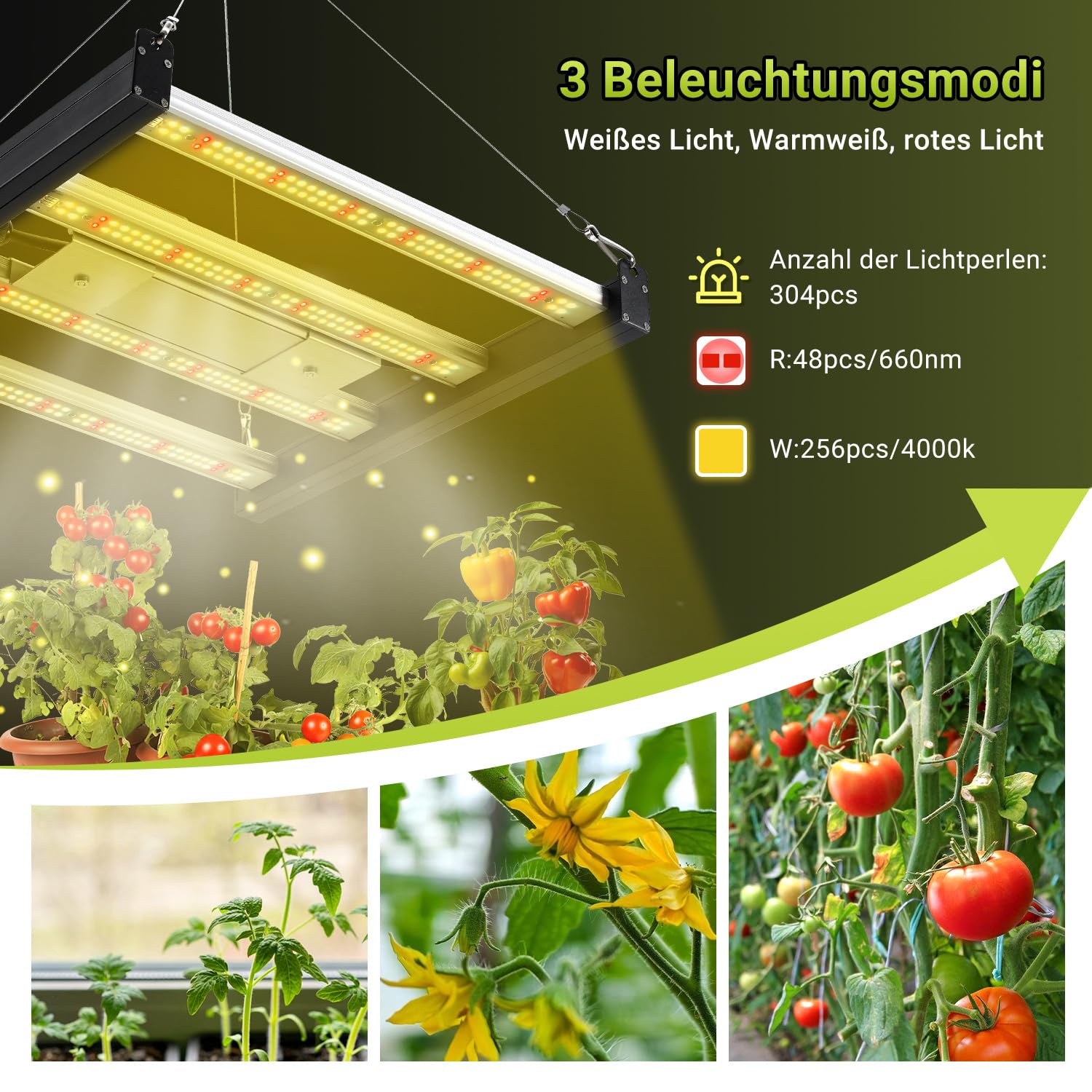 Jopassy LED Pflanzenlampe 150W Vollspektrum dimmbar für Growzelt und Pflanzen