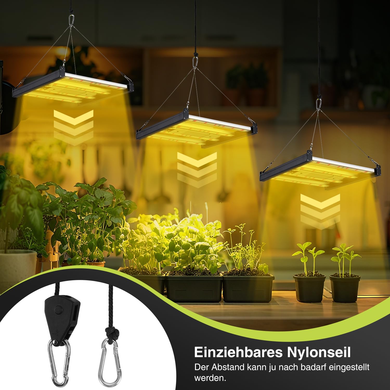 Jopassy LED Pflanzenlampe 150W Vollspektrum dimmbar für Growzelt und Pflanzen