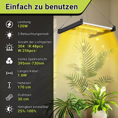 Jopassy LED Pflanzenlampe 150W Vollspektrum dimmbar für Growzelt und Pflanzen