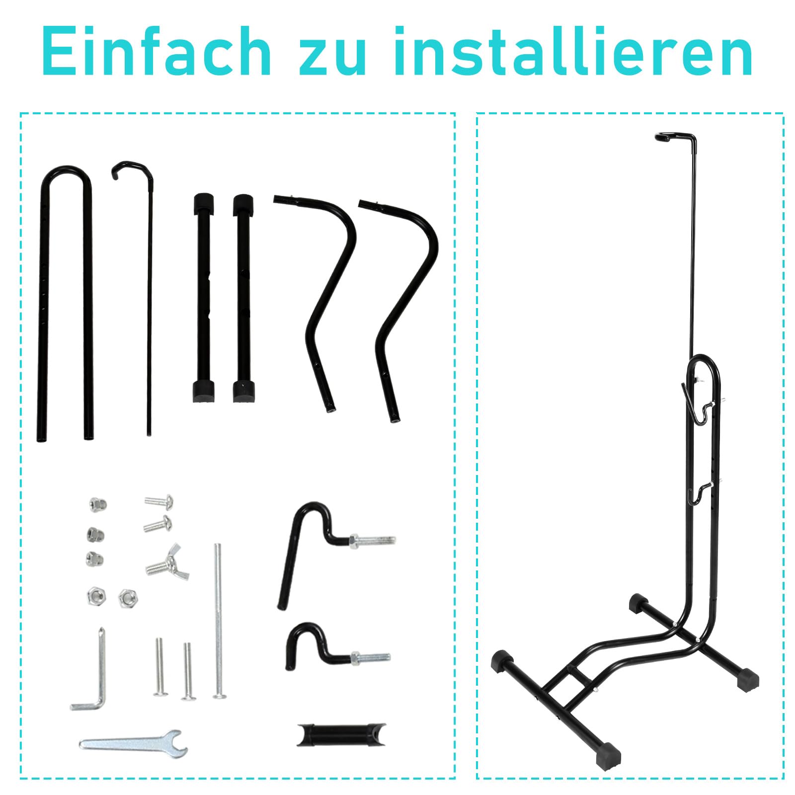 Jopassy Fahrradständer 20–29 Zoll 3 in 1 Bodenständer höhenverstellbar