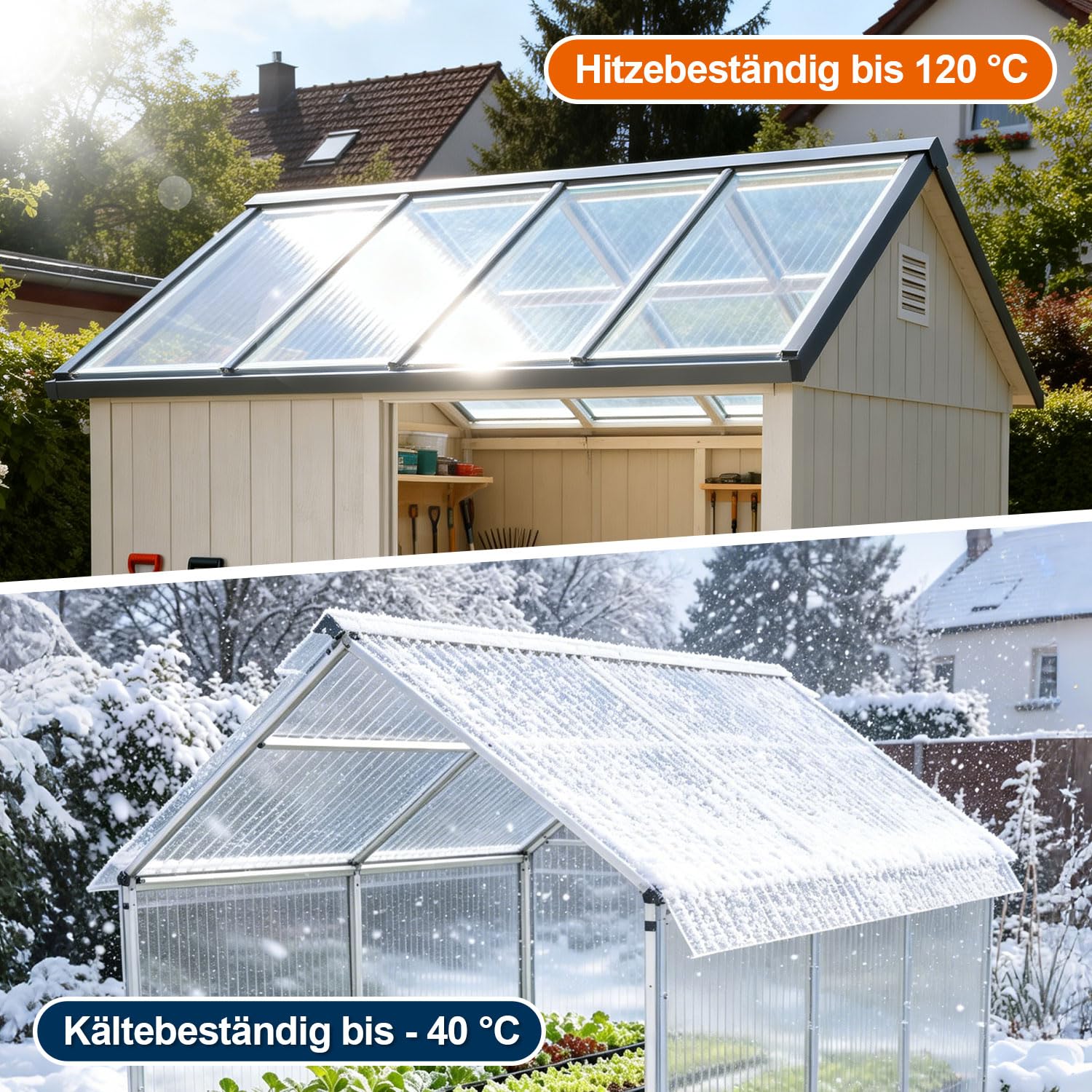Jopassy Transparente GFK Dachplatte für Gewächshaus und Überdachung