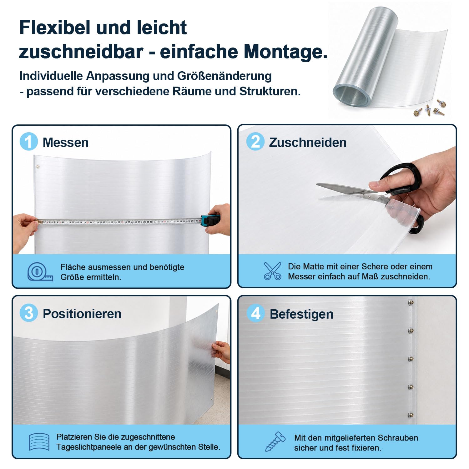 Jopassy Transparente GFK Dachplatte für Gewächshaus und Überdachung