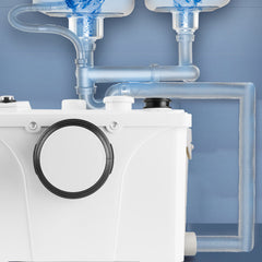 Jopassy Hebeanlage 700W 190 L/min mit 4 Zuläufen für Dusche Waschbecken und Waschmaschine